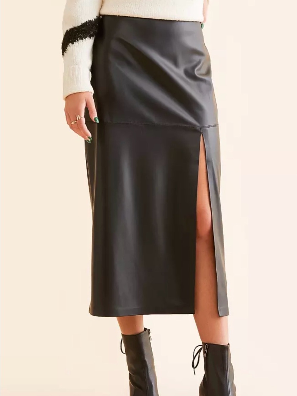 Z Supply Metropolitan Midi Leather Skirt